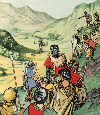 Fearless Welsh warriors by English School